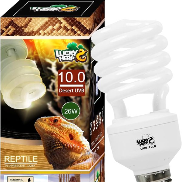 Lucky Herp Desert Reptile Light   UVA UVB 10.0-26 W