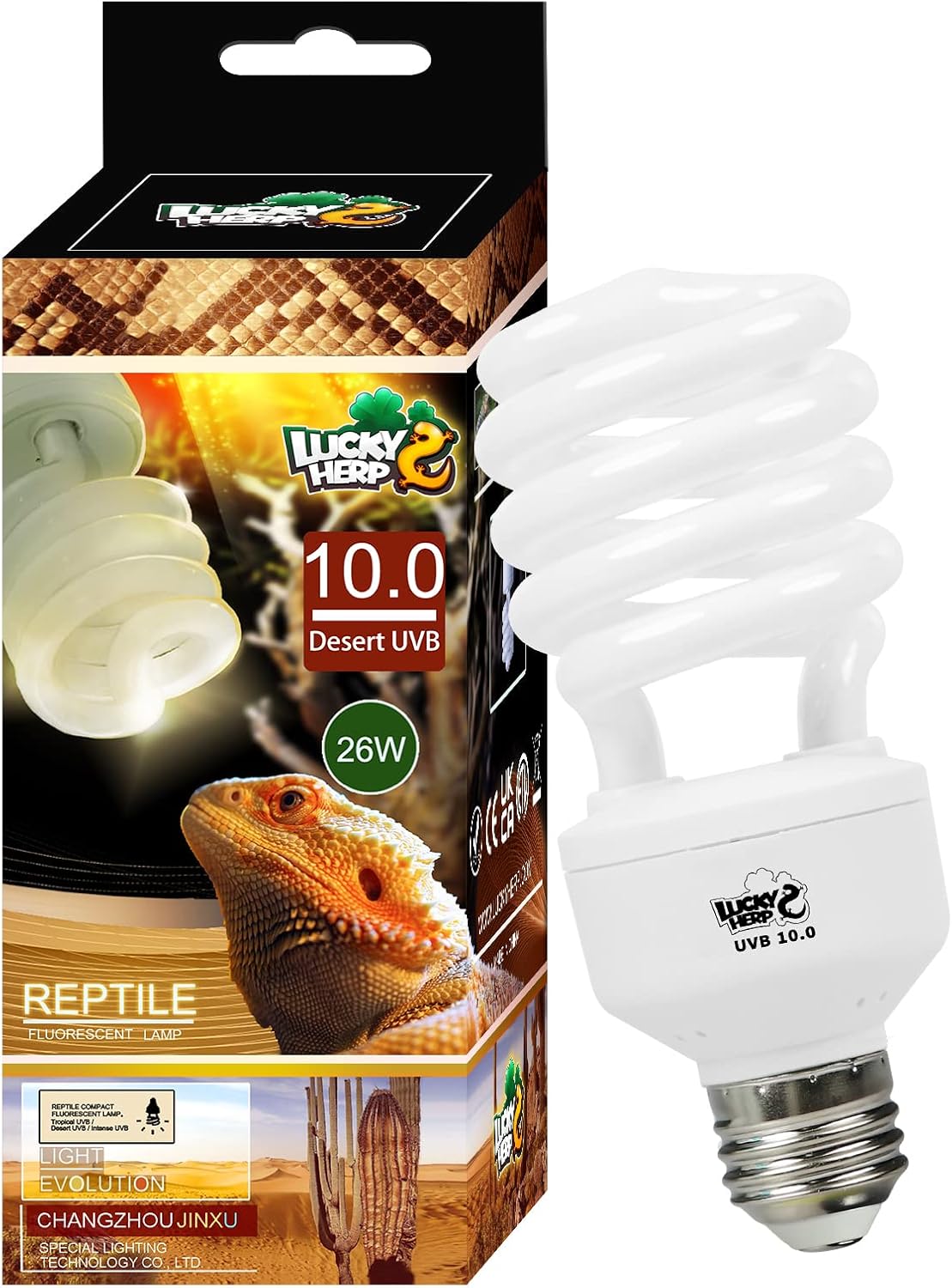 desert 26 W Lucky Herp Desert Reptile Light UVA UVB 10.0-26 W - Image 1